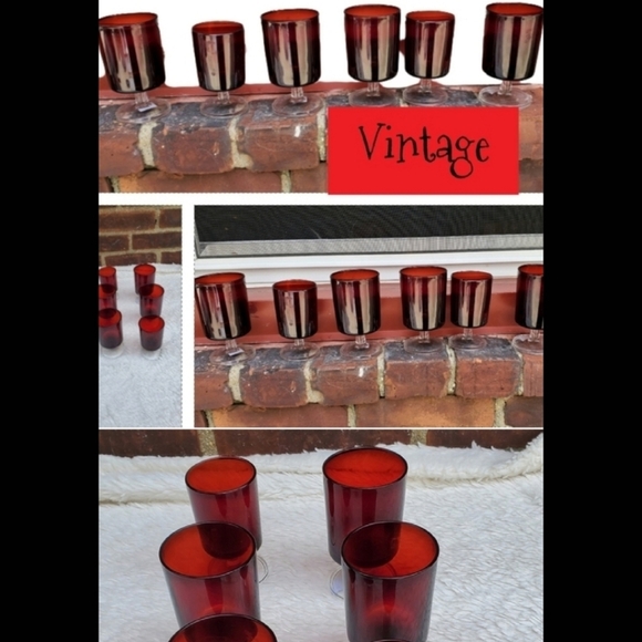 Vintage France Cape Cod Arcorac glass‎ set - Picture 2 of 16
